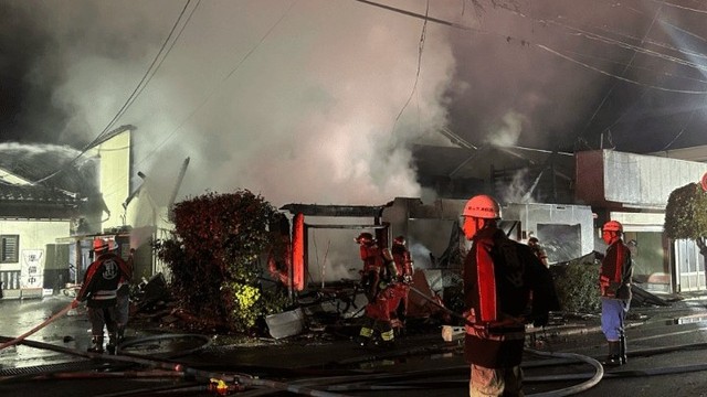 火事があった現場　岡山・南区福吉町　13日未明