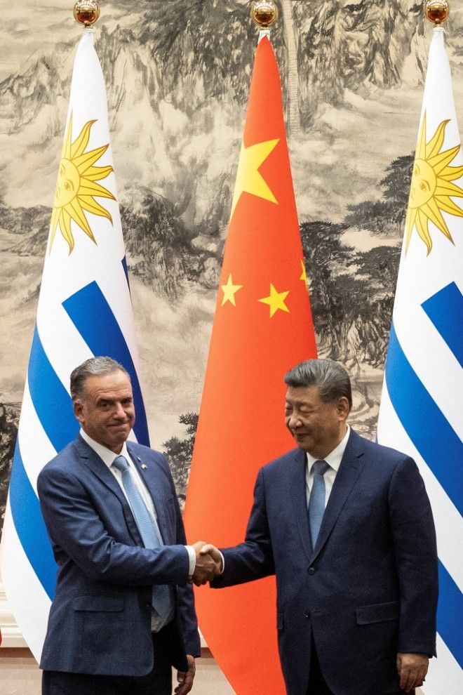 China’s Xi calls for ‘equal, multipolar world’ as he meets Uruguay leader