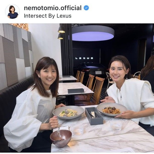 根本美緒アナウンサーのインスタグラム＠nemotomio.officialより