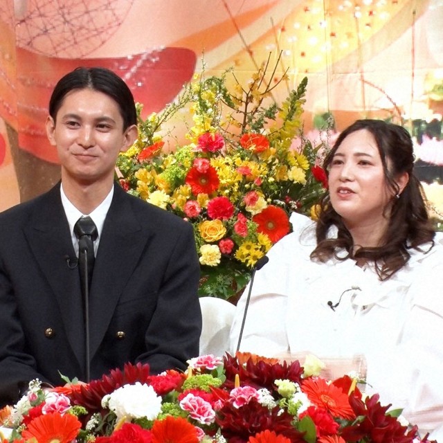 面食い肉食妻と超絶イケメン夫の結婚を後押ししたのは…（3月29放送「新婚さんいらっしゃい」より（C）ABCテレビ）