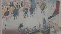 東海道五拾三次 丸清版の「大津宿」