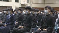 香川県の公立高校で行われた入学式