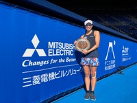 加治遥選手(津山市出身)　全日本テニス選手権で初優勝