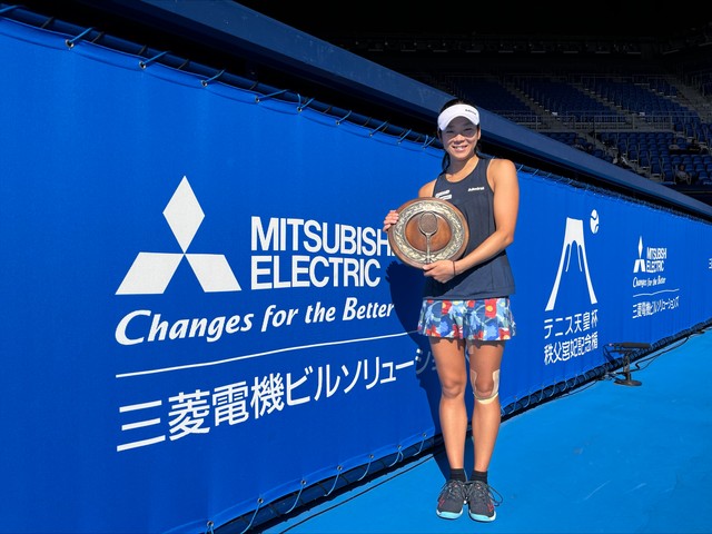 加治遥選手(津山市出身)　全日本テニス選手権で初優勝