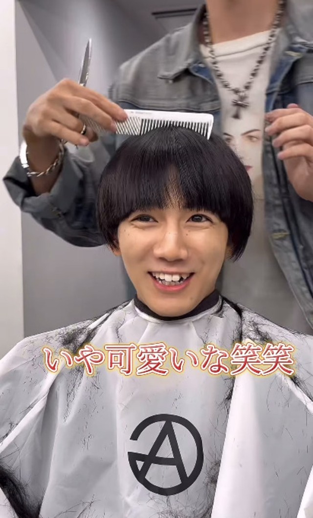 可愛らしいおかっぱ頭の途中経過／室井 聖也さん（@seiya.661_116z）提供