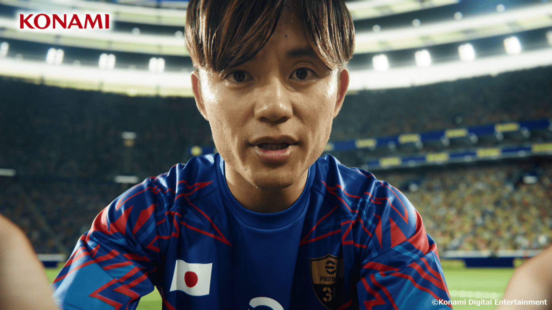 サッカーゲーム「eFootball」の新CMに登場した日本代表・久保建英©Konami Digital Entertainment