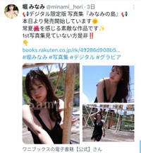 堀みなみX（旧ツイッター）@minami__horiより