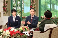 「徹子の部屋」に出演する（左から）羽鳥慎一、玉川徹氏と司会の黒柳徹子＝テレビ朝日提供