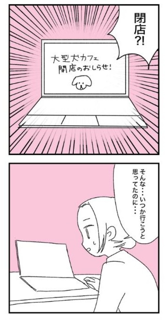 いつか行きたかった大型犬カフェが閉店することに…（マコモさん提供）