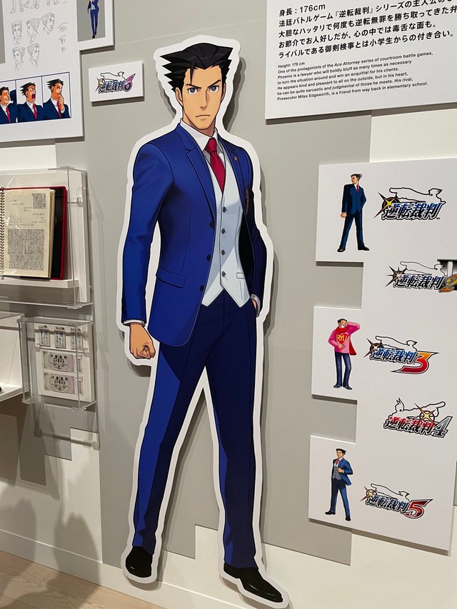 田仲さんが大好きだという「逆転裁判」の展示（提供：田仲アナコンダさん）