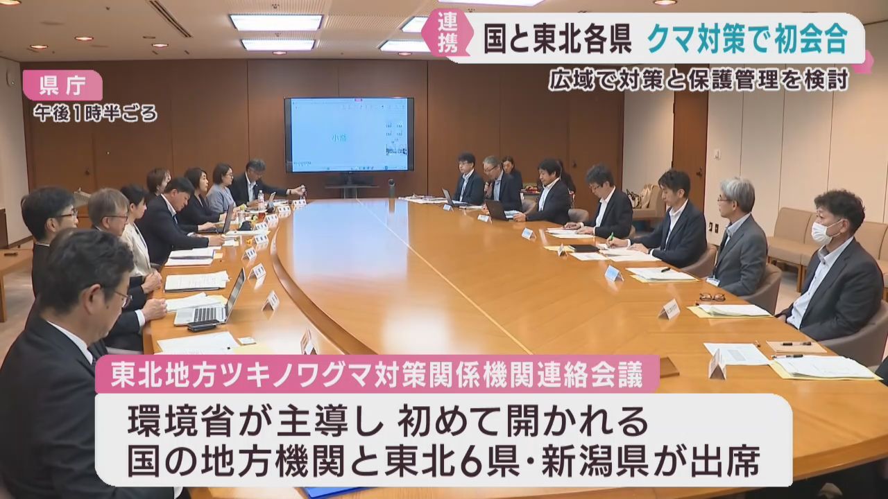 クマの対策について東北６県・新潟県・国が連絡会議