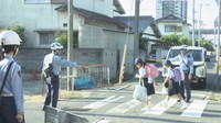 太田小学校近くの通学路　高松市