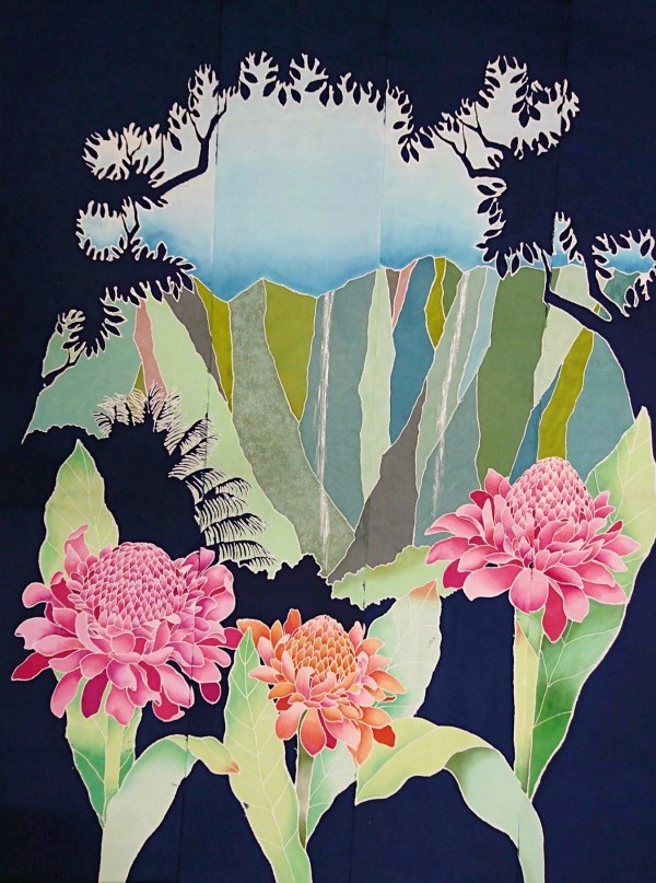 友禅染のタペストリー作品（画像提供：タカハシ ヤスコさん）