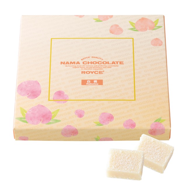 生チョコレート〔白桃〕20粒入り￥778（税込）