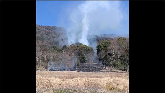 まんのう町　火災の様子（視聴者提供）