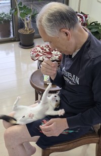 実は、父に懐いています（松屋夏輝さん提供）
