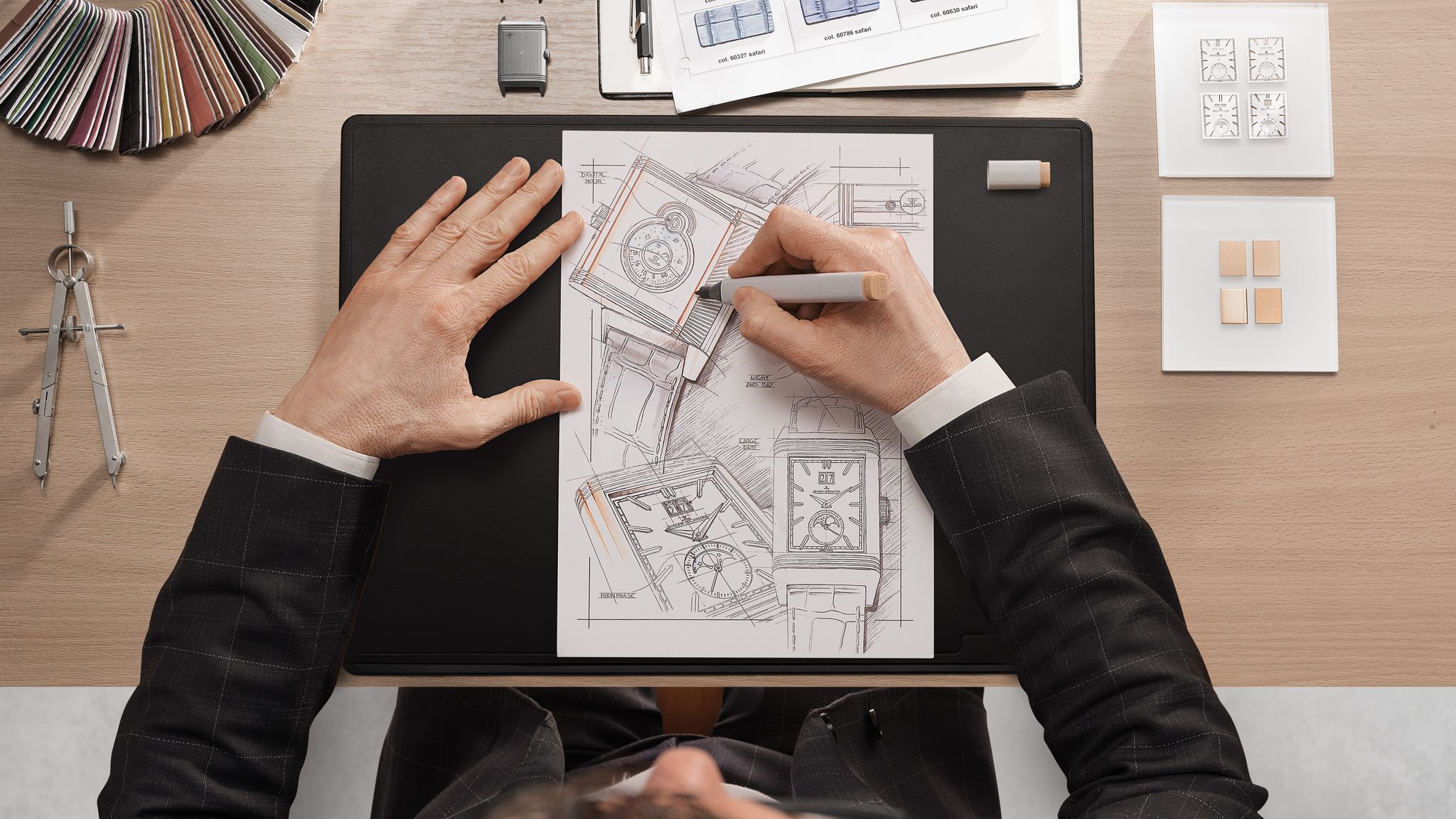 ジャガールクルトの「レベルソ」のデザインスケッチ