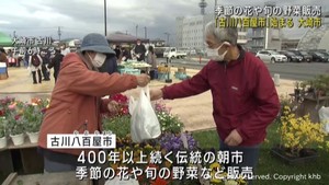 春の訪れを告げる宮城・大崎市の古川八百屋市始まる　４００年以上続く伝統の朝市