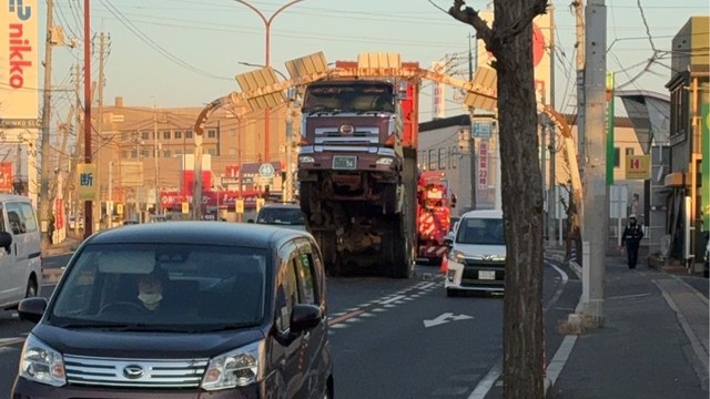 事故があった現場　岡山市中区倉田県道45号