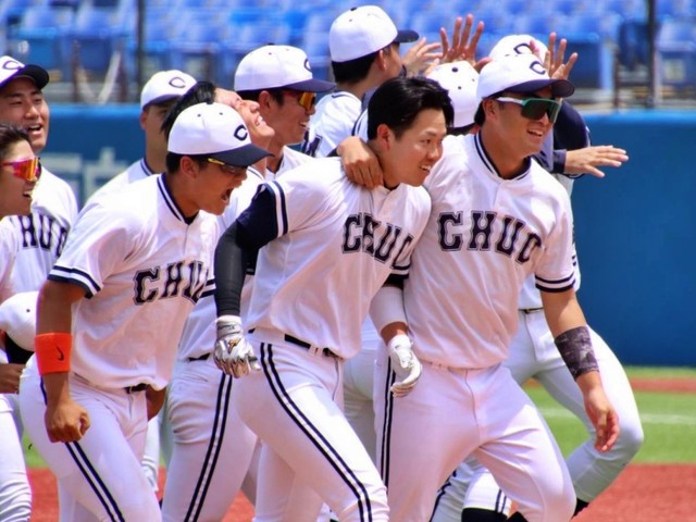 大学野球 公式戦 ユニフォームシャツ メッシュ Lサイズ 中央大軟式野球