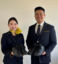 CAとグランドスタッフは黒スニーカーでの勤務が可能に（スカイマーク2025年4月11日プレスリリースから）