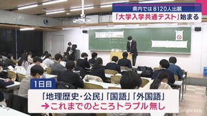 大学入学共通テスト１日目　宮城では８１２０人が出願