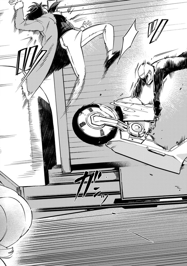 トラックに轢かれてしまう肉子　Ⓒ赤信号わたる／竹書房