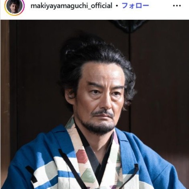 山口馬木也のインスタグラム@makiyayamaguchi_officialより「豊臣兄弟！」の柴田勝家役