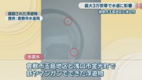 確認された浮遊物　提供：倉敷市水道局