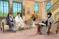 「徹子の部屋」　（右から）黒柳徹子、佐々木健之介、北斗晶＝テレビ朝日提供