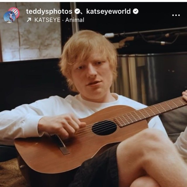エド・シーランのインスタグラム＠teddysphotosより