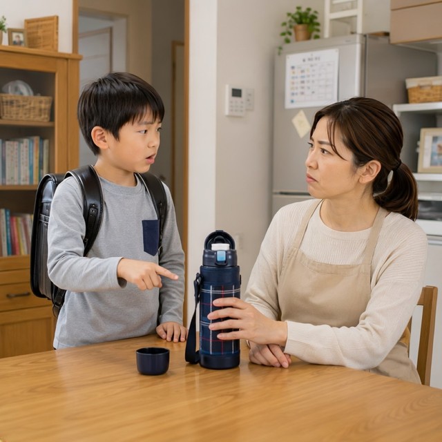 なんかこの麦茶まずい…　※この画像はAdobe Fireflyで作成したイメージです