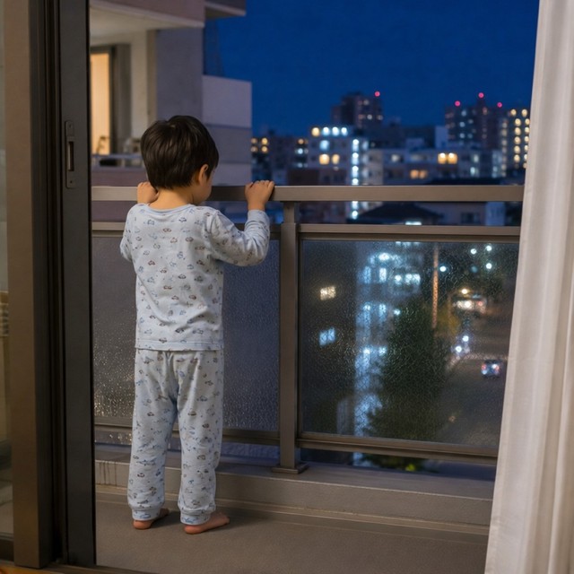 高熱のはずの息子が突然ベランダに！　※この画像はAdobe Fireflyで作成したイメージです