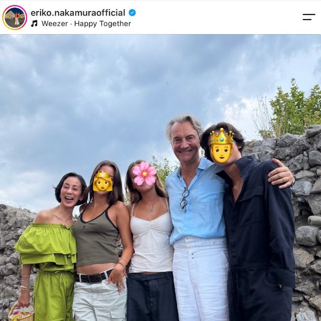 中村江里子さんの公式インスタグラムから