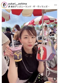 大島由香里アナウンサーのインスタグラム＠yukari__oshimaより