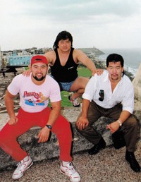 若き日の闘魂三銃士（左から）武藤、橋本、蝶野