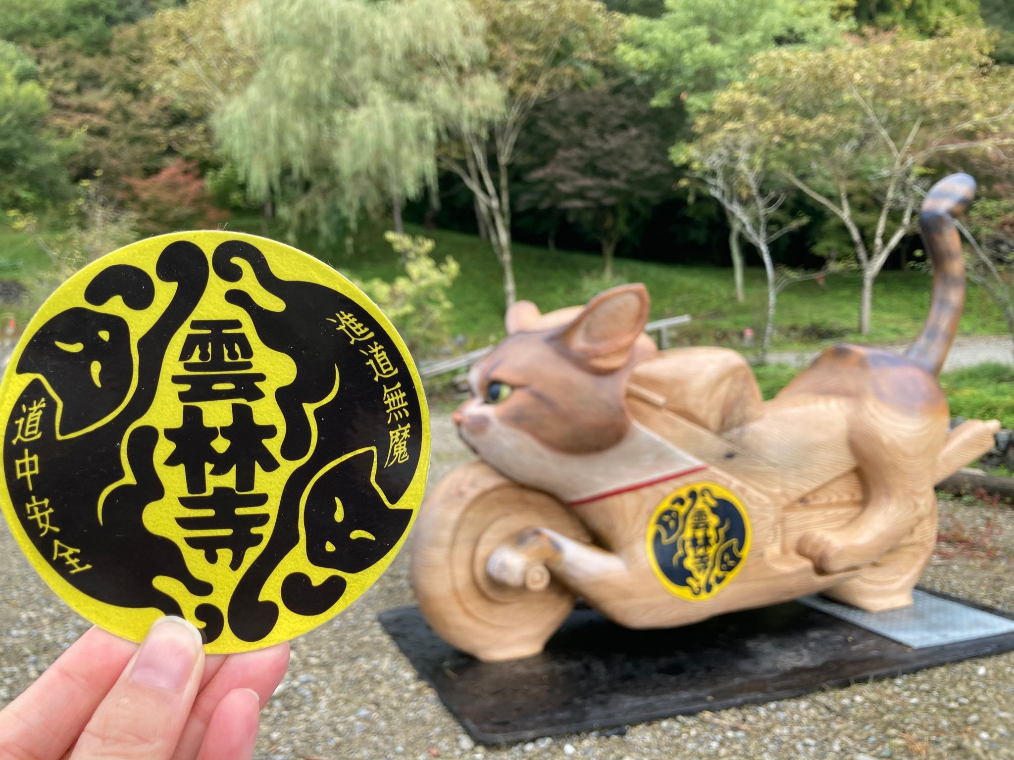 レーシングバイクと猫が一体化！山口・萩の「猫寺」にチェーンソー