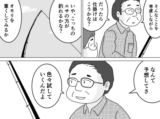 魚の動きを予想してさまざまな工夫をするのが釣りの楽しみ（まるいがんもさん提供）