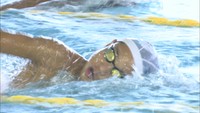 自宅が浸水…西日本豪雨を乗り越えて　真備の中学生スイマーが全国大会へ！