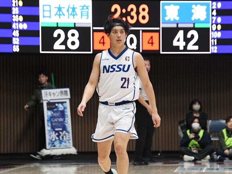 バスケ - 日体大・月岡煕 無名の高校時代から大学バスケの顔へ、精度