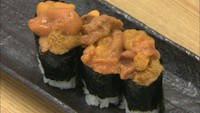 一貫1000円、ぜいたくなバフンウニのすしも　北海道物産展始まる　岡山高島屋