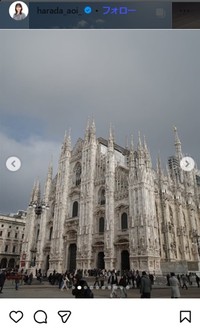 フジテレビ・原田葵アナのインスタグラム＠harada_aoi_より