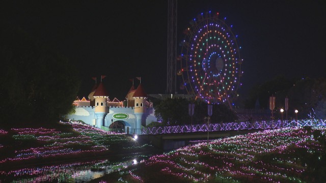 レオマリゾートでイルミネーション点灯式　プロジェクションマッピングも登場　香川