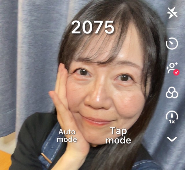 75歳の私はこんな顔？（綾瀬ちいさん提供）