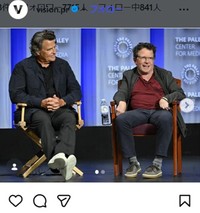 「ペイリーフェスト」に参加したマイケル・J・フォックス（右）＝PR会社「VisionPR」のインスタグラム＠vision.prより