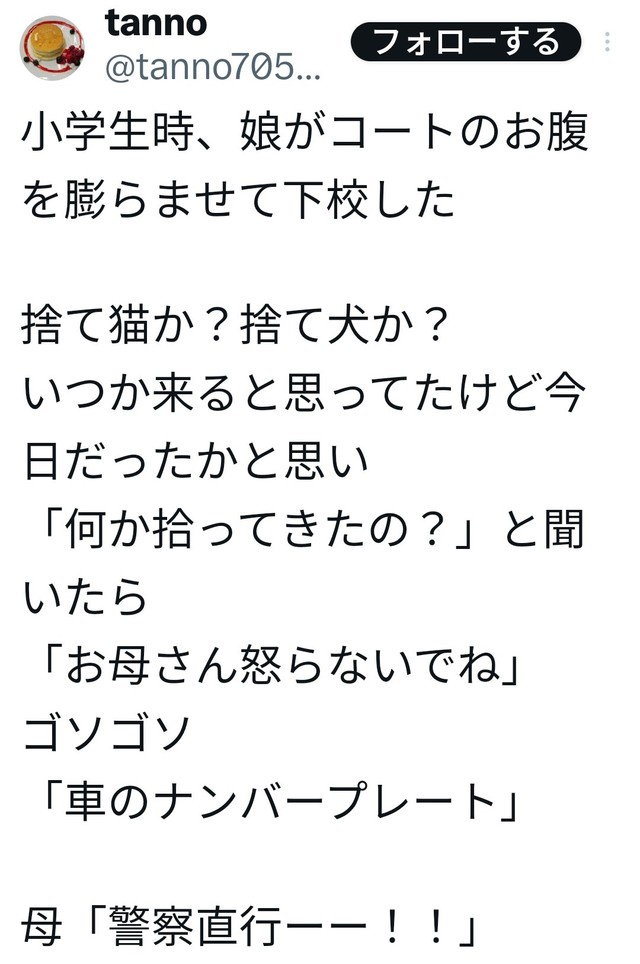 tannoさんの実際の投稿「車のナンバープレート」