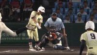 6回 太田の犠牲フライで英明が1点を追加