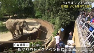 こどもの日　入園無料の八木山動物公園にぎわう　仙台市