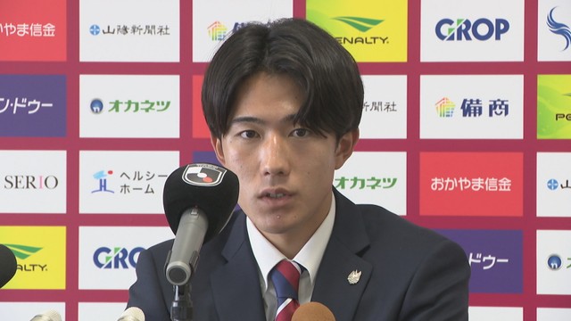 ファジアーノ岡山 MF／佐藤龍之介 選手　JFE晴れの国スタジアム　2日