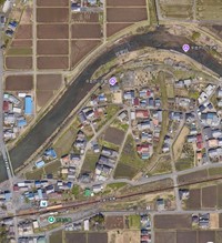明智駅から北東に伸びる空白は…（中井精也さん提供）